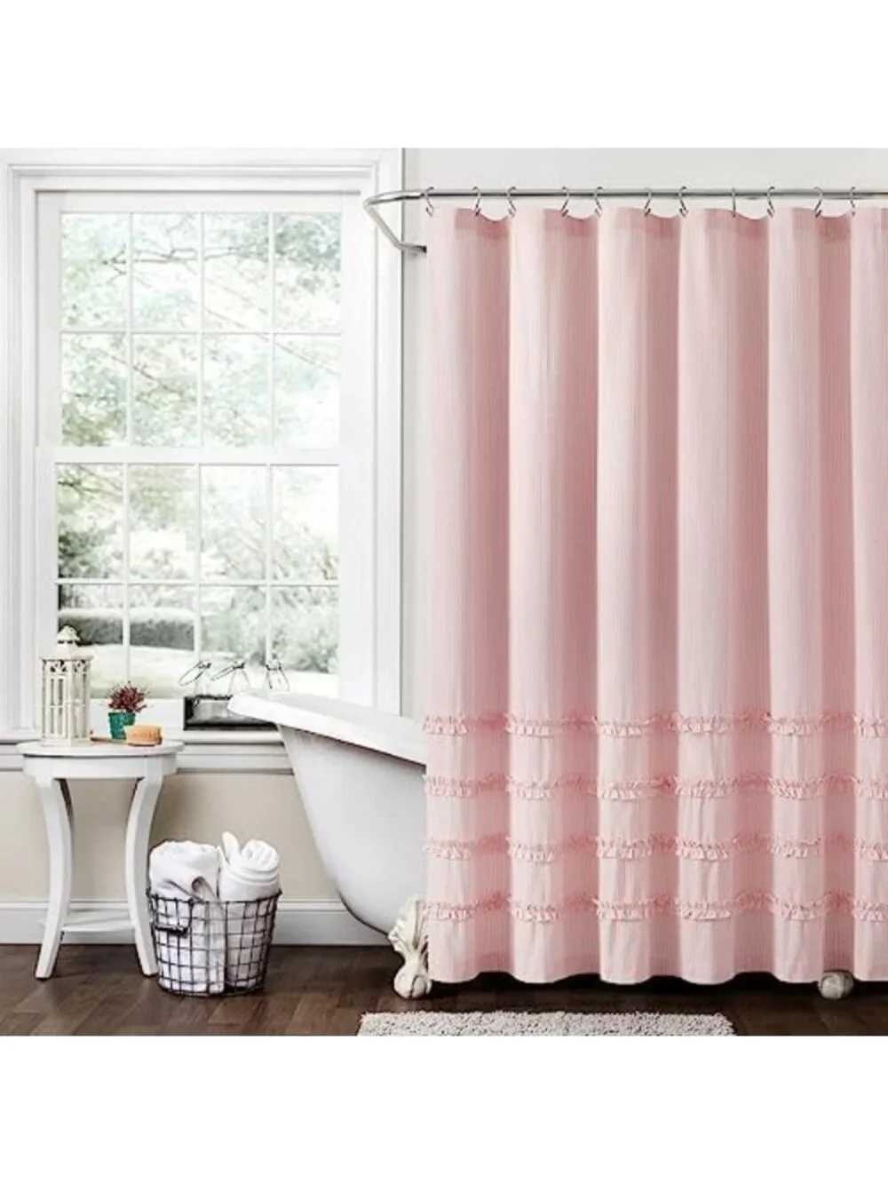 Vintage Stripe Yarn Dyed Cotton Shower Curtain, 72